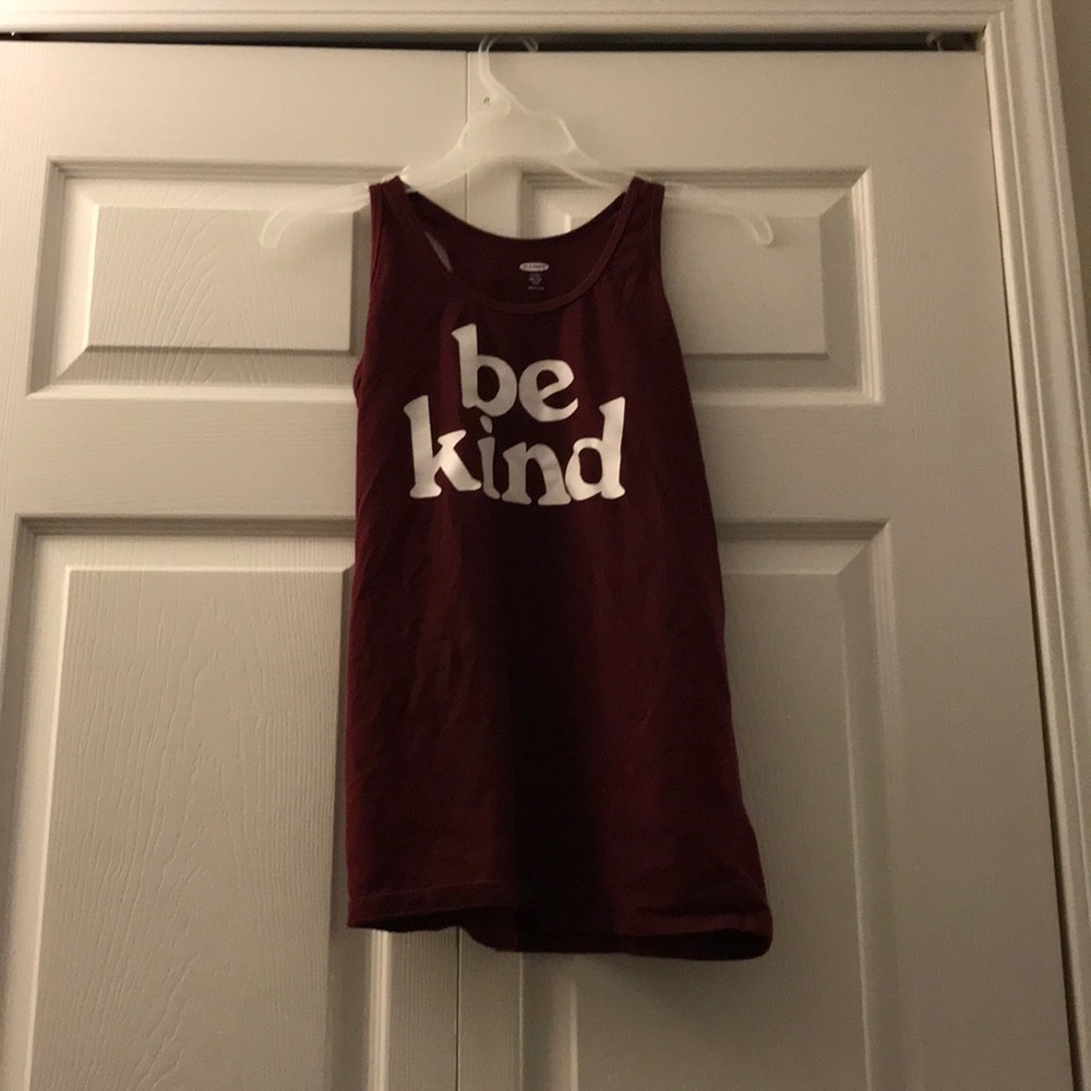be kind racer back tank top!!!